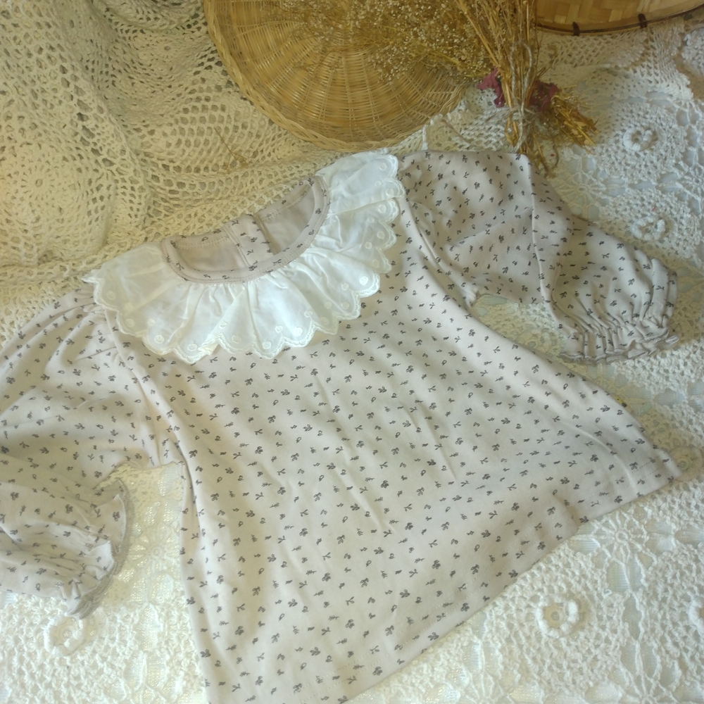 Adorable Beige Long Sleeve Kids Top